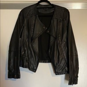 TOPSHOP faux leather moto jacket